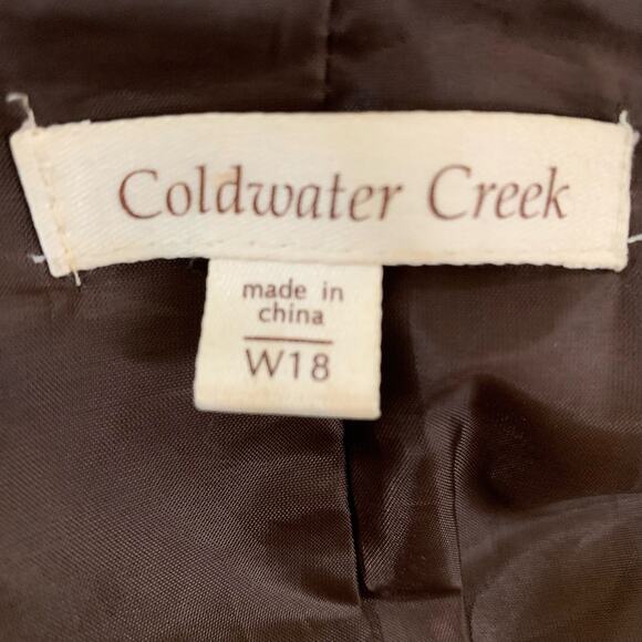 Vintage Coldwater Creek Size 18W Leopard Blazer Jacket Tapestry Fall Colors - Picture 10 of 11